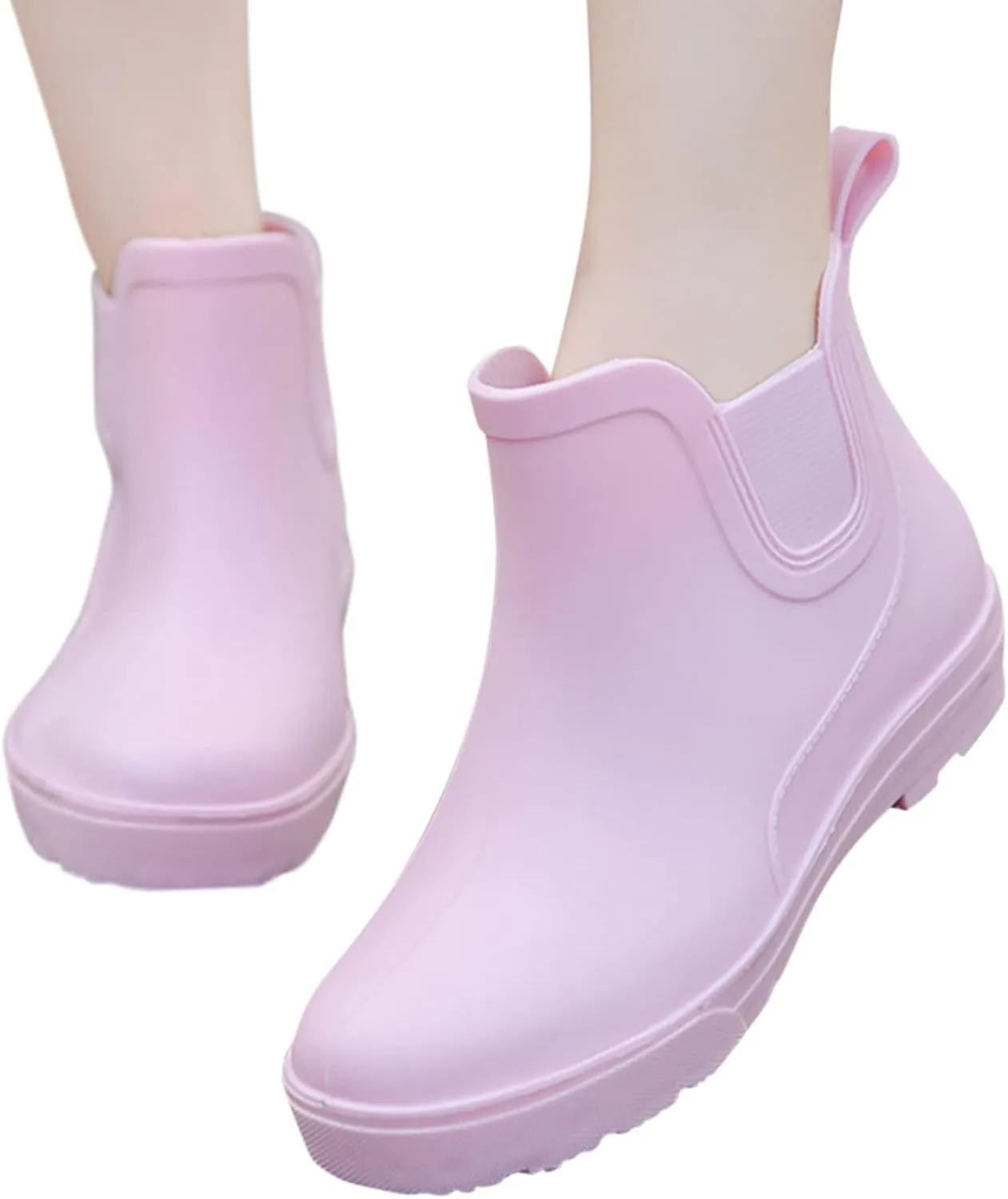 IWIHMIV Rubber Rain Boots Women Ankle Rain Boots for Women Comfort Waterproof Rain Boots Short Rainboots Shoes Lightweight Outdoor Boots