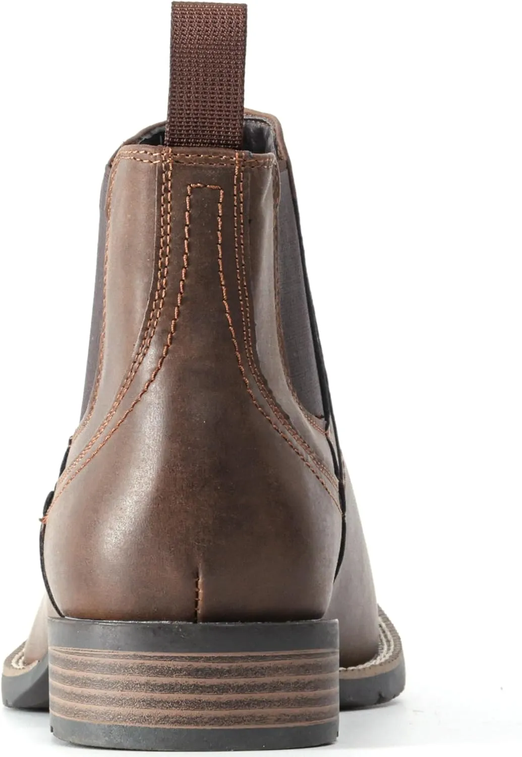 IXU Cowboy Boots For Men Square Toe Ankle Boots Western Chelsea Boot Casual Dress Slip On Men Shoes