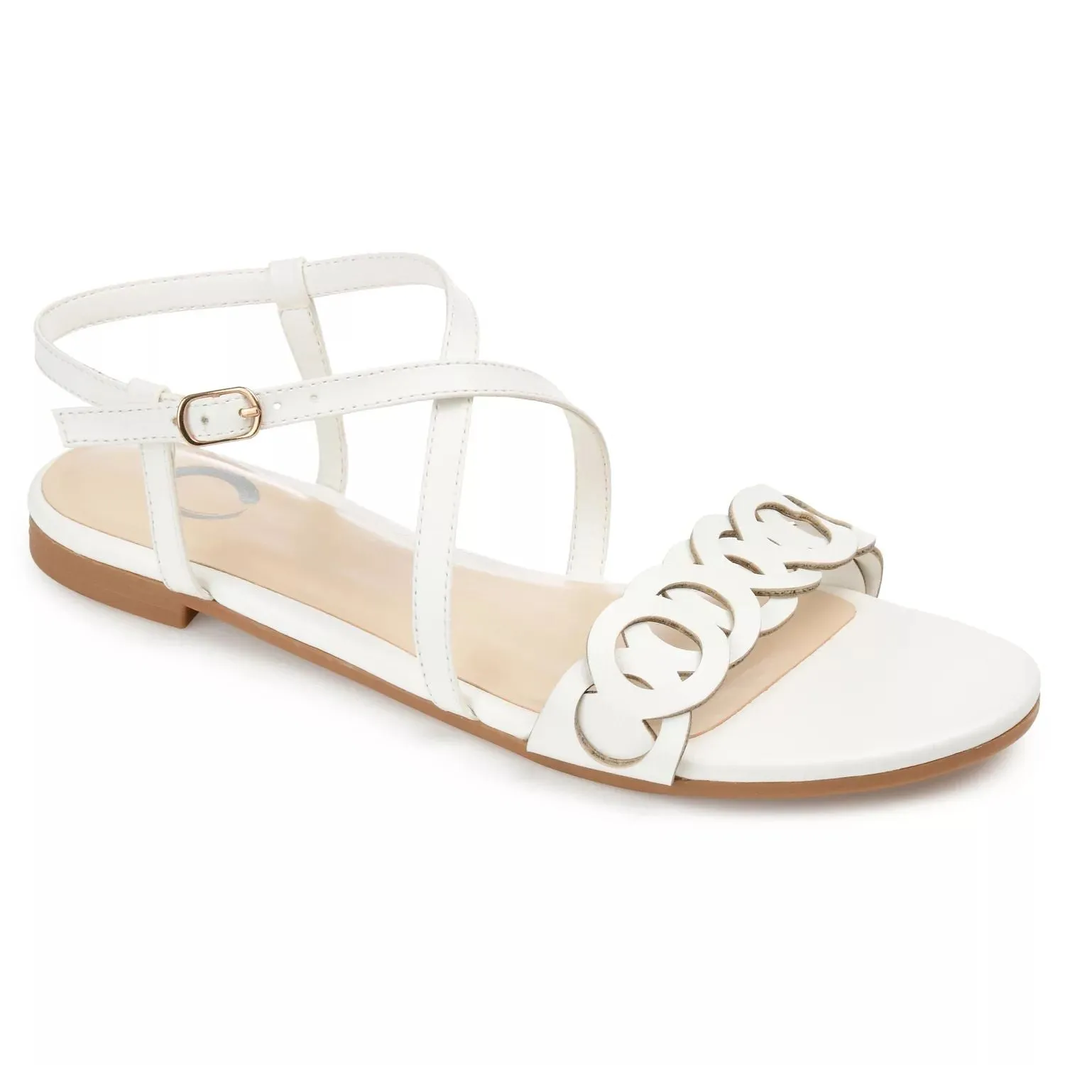 Journee Collection Jalia Women's Strappy Sandals Journee Collection, White