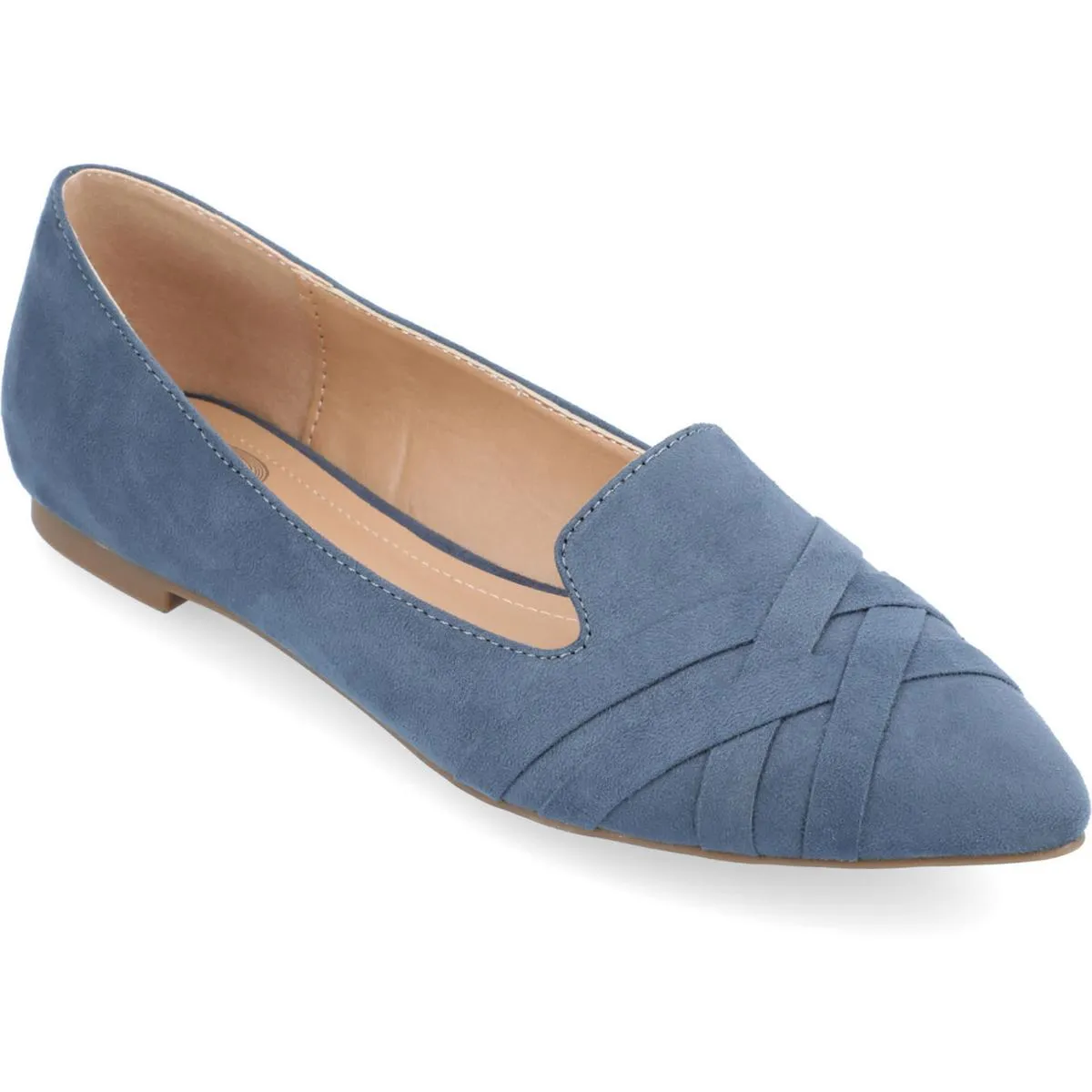 Journee Collection Womens Mindee Faux Suede Slip On Loafers