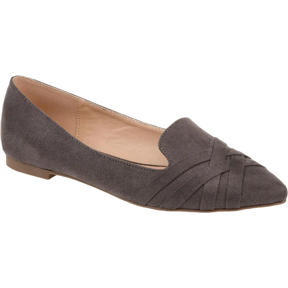 Journee Collection Womens Mindee Faux Suede Slip On Loafers