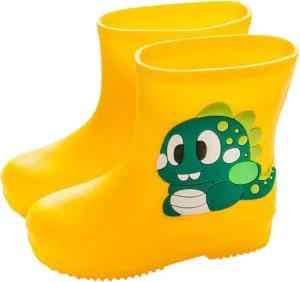 Kids Dinosaur Rain Boots for Boys Girls Mud Boots Waterproof Toddler Lightweight Rain Boots with Soft Creature Boots
