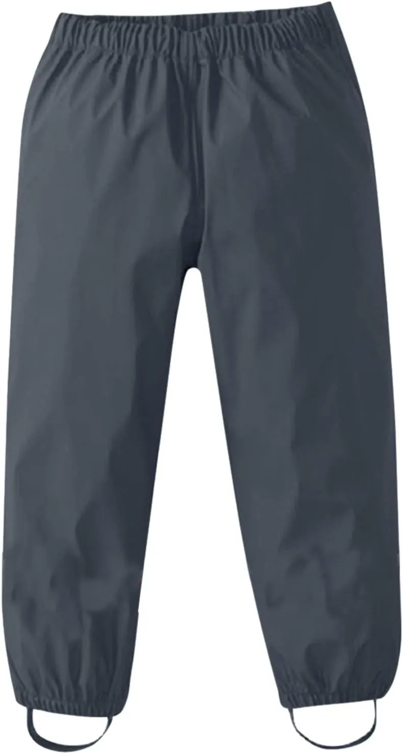Kids Rain Pants Boys Girls Waterproof Pants Toddler Mud Dirty Proof Lightweight Rain Suit Solid Color Trousers Outdoor