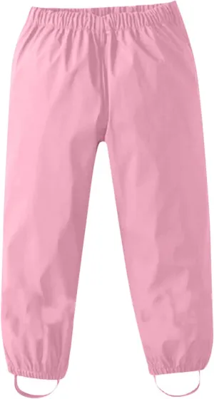 Kids Rain Pants Boys Girls Waterproof Pants Toddler Mud Dirty Proof Lightweight Rain Suit Solid Color Trousers Outdoor