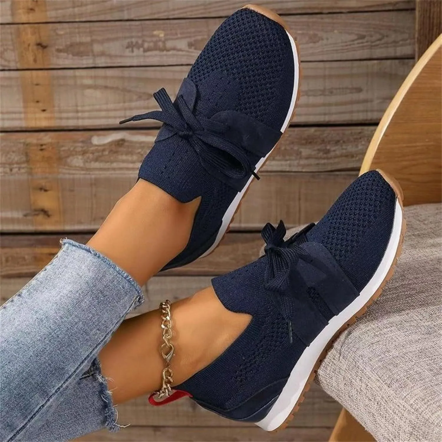 Ladmiple Running Shoes For Women Walking Shoes Slip on Sock Sneakers Lady Girls Mesh Loafers Non Slip Fashion Tennis Shoes