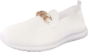 Ladmiple Walking Shoes Women Slip On Lightweight Casual Sneakers Mesh Comfortable Loafers Slip Resistant Soft Work Shoes