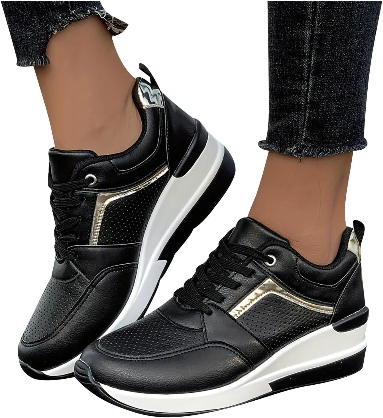 Lightweight Nursing Shoes for Women Sports Workout Gym Shoes for Running Classic Athletic Skateboard Sneakers