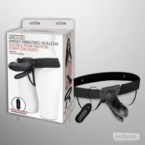 Lux Fetish Vibrating Double Penetration Strap-On Dildo