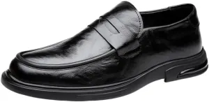 Luxury Men Leather New Loafers, Casual Straw Woven-Style Slip-On Flat Shoes Formal Shoes for Daily Wear, Wedding, Banquet, Office, Business Occasions
