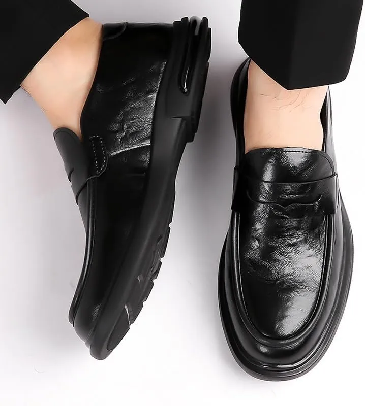 Luxury Men Leather New Loafers, Casual Straw Woven-Style Slip-On Flat Shoes Formal Shoes for Daily Wear, Wedding, Banquet, Office, Business Occasions