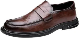 Luxury Men Leather New Loafers, Casual Straw Woven-Style Slip-On Flat Shoes Formal Shoes for Daily Wear, Wedding, Banquet, Office, Business Occasions