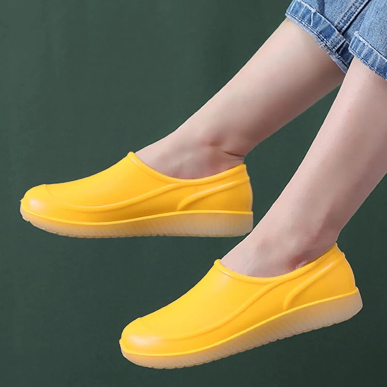Men's And Women's Couple Fashion Rain Boots Non-Slip Waterproof Rain Shoes For Outdoor Work Fishing Travel