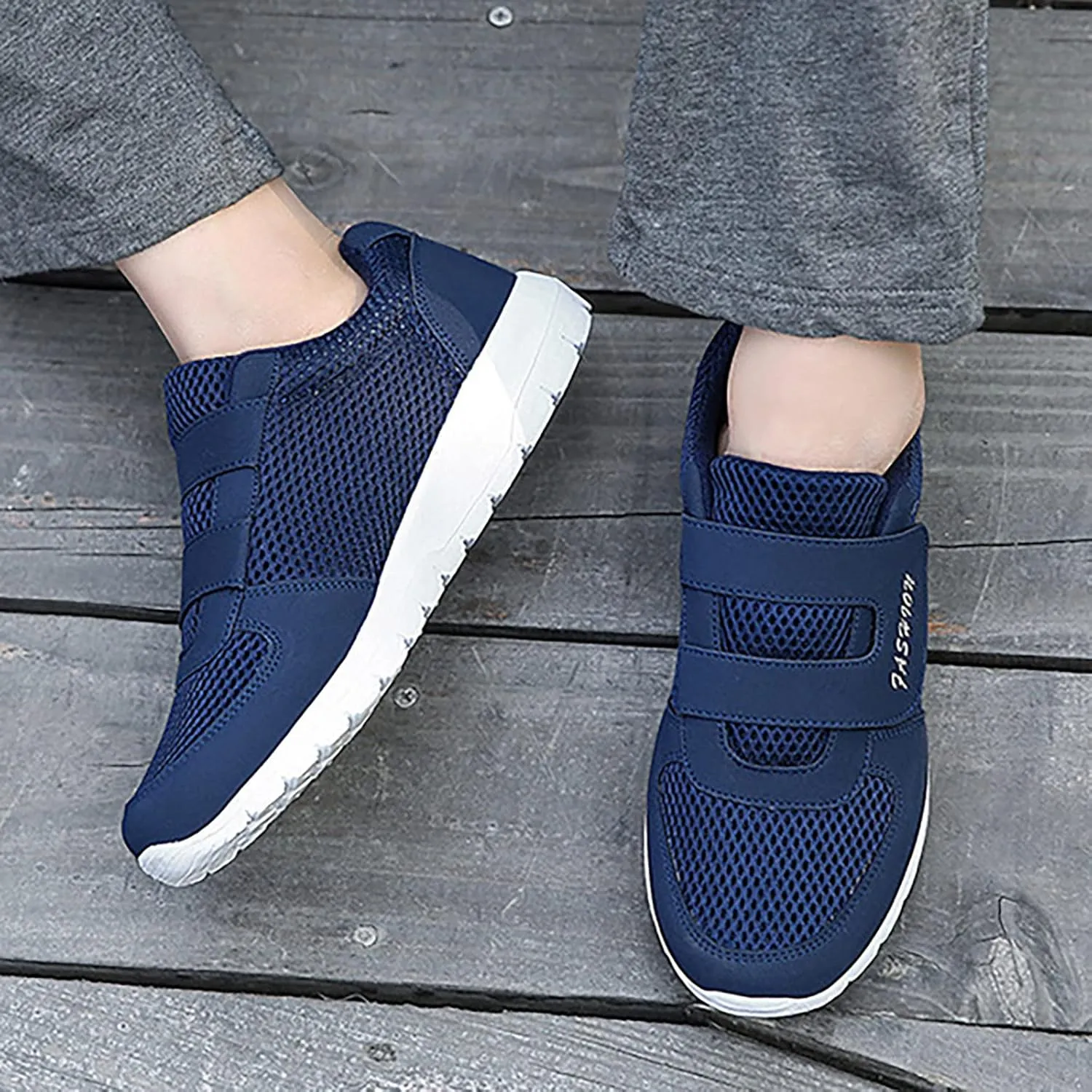 Men's Arch Support Insole Shoes Casual Sneaker Mesh Breathable Walking Shoe Casual Soft Flat Soled Walking Shoes