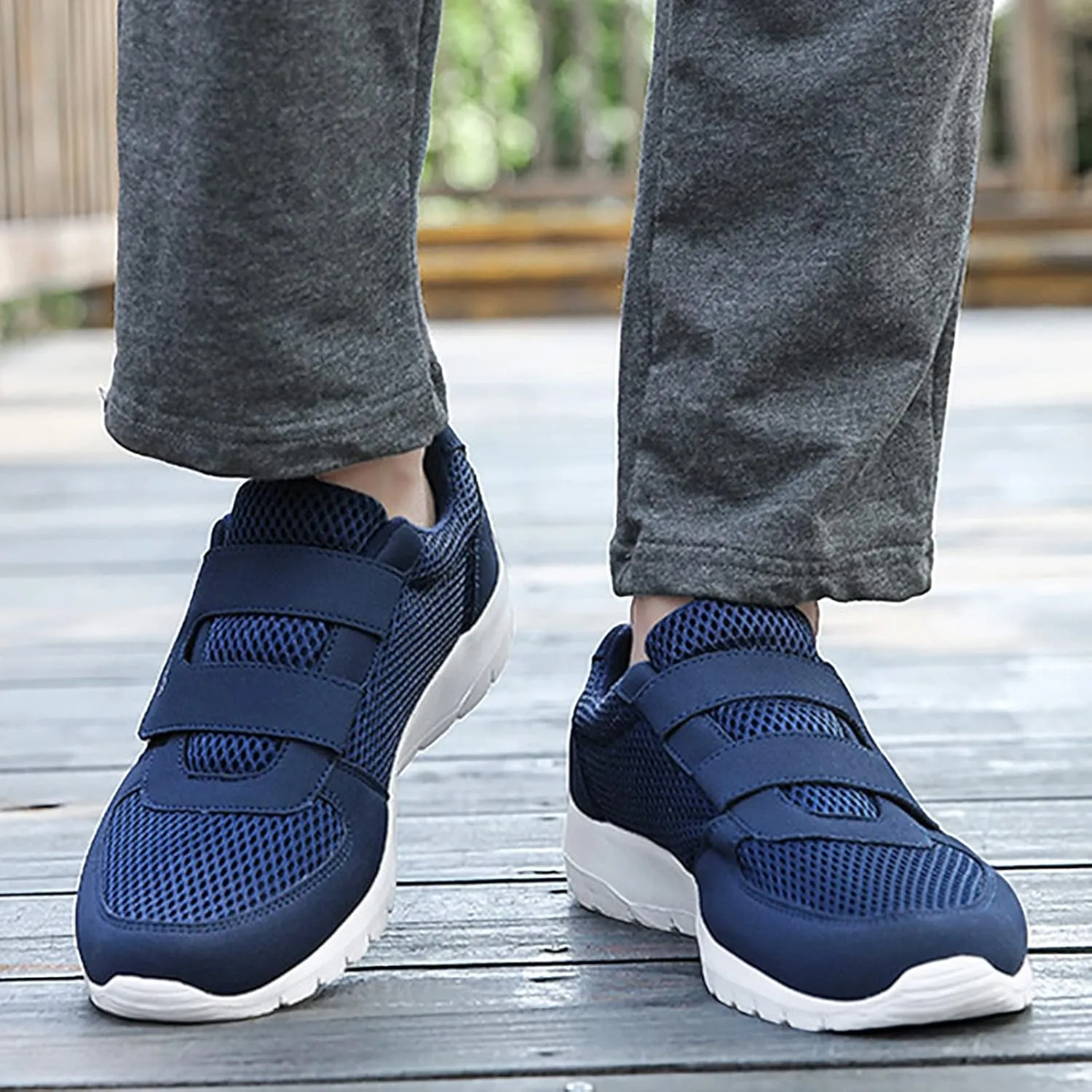 Men's Arch Support Insole Shoes Casual Sneaker Mesh Breathable Walking Shoe Casual Soft Flat Soled Walking Shoes
