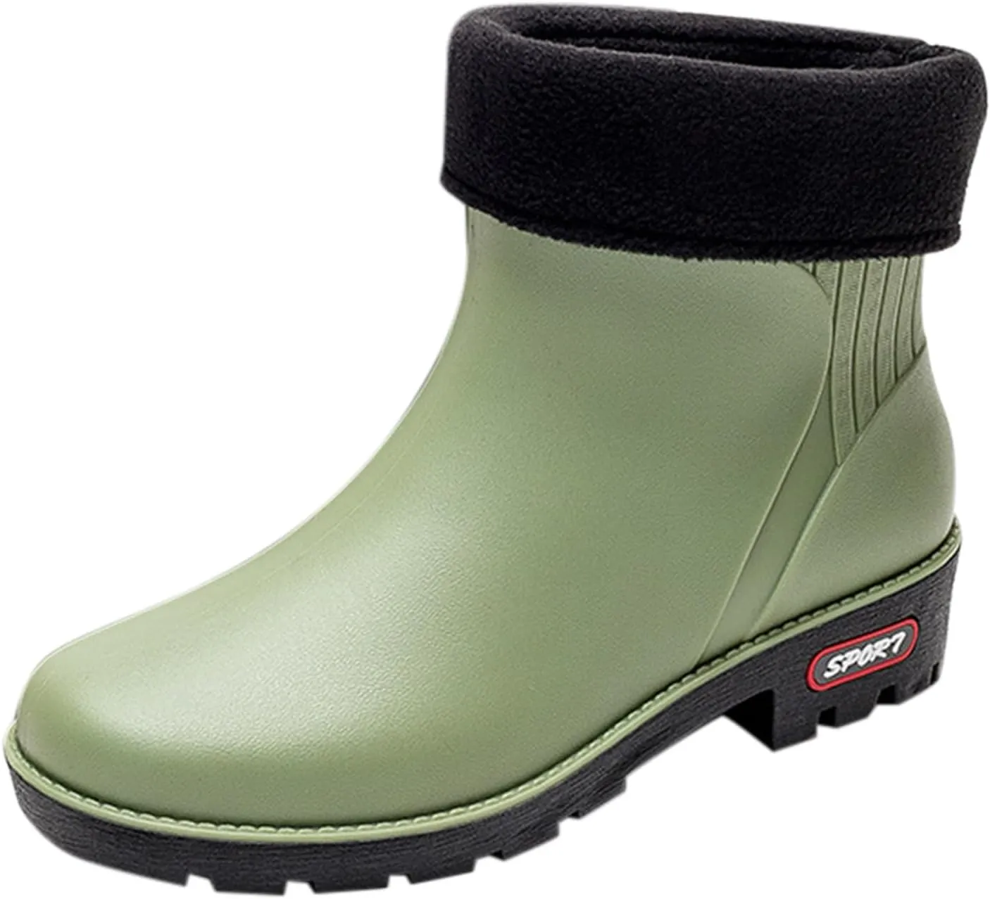 Men's Rain Boots Rubber Work Boots Rain Boots Waterproof Ankle Short Mud Boots for Men Non Slip Hunting Boots