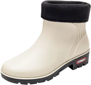 Men's Rain Boots Rubber Work Boots Rain Boots Waterproof Ankle Short Mud Boots for Men Non Slip Hunting Boots