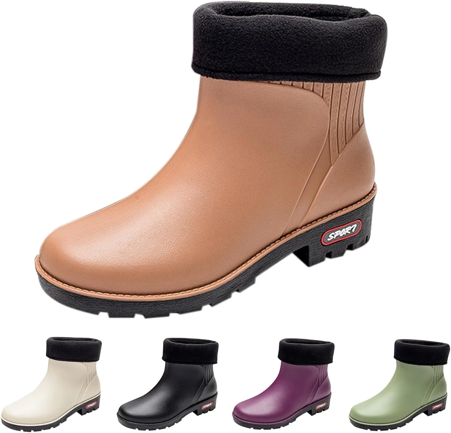 Men's Rain Boots Rubber Work Boots Rain Boots Waterproof Ankle Short Mud Boots for Men Non Slip Hunting Boots