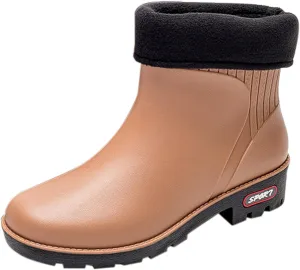 Men's Rain Boots Rubber Work Boots Rain Boots Waterproof Ankle Short Mud Boots for Men Non Slip Hunting Boots