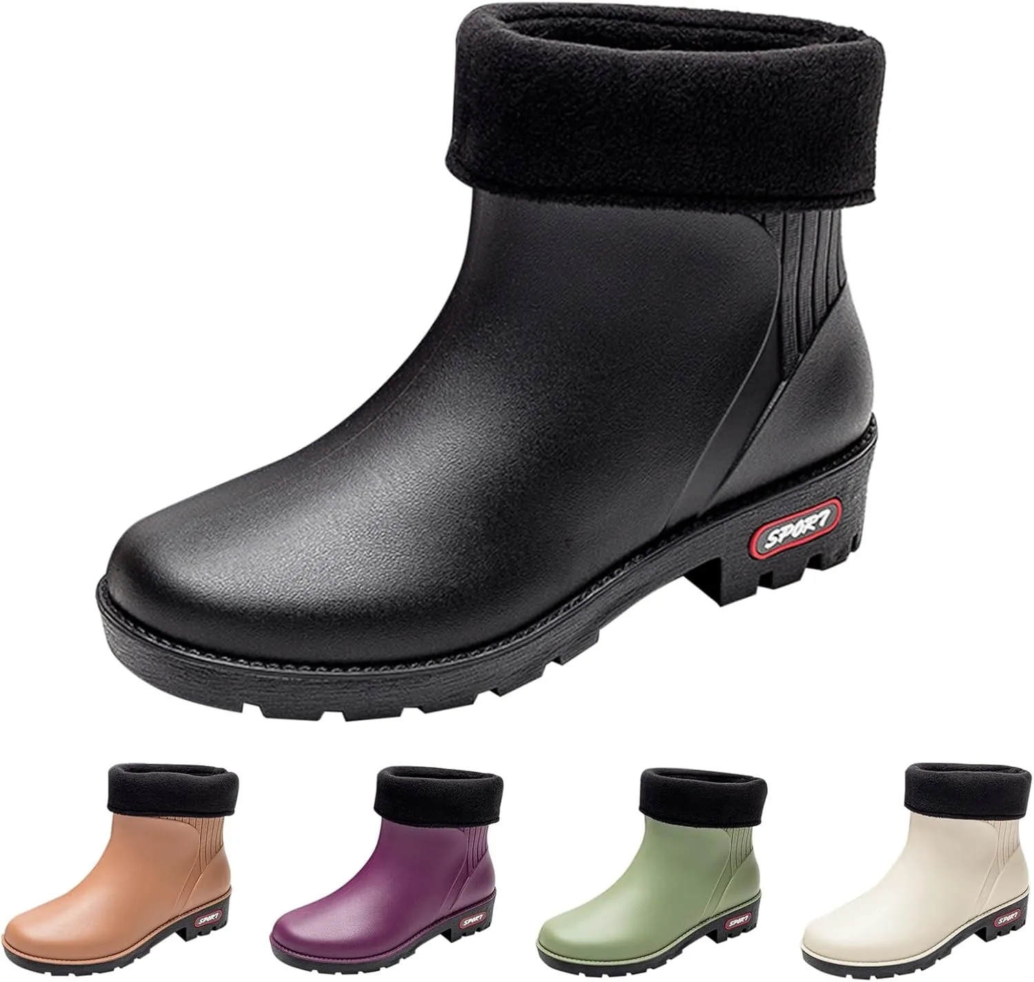 Men's Rain Boots Rubber Work Boots Rain Boots Waterproof Ankle Short Mud Boots for Men Non Slip Hunting Boots