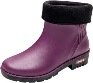 Men's Rain Boots Rubber Work Boots Rain Boots Waterproof Ankle Short Mud Boots for Men Non Slip Hunting Boots