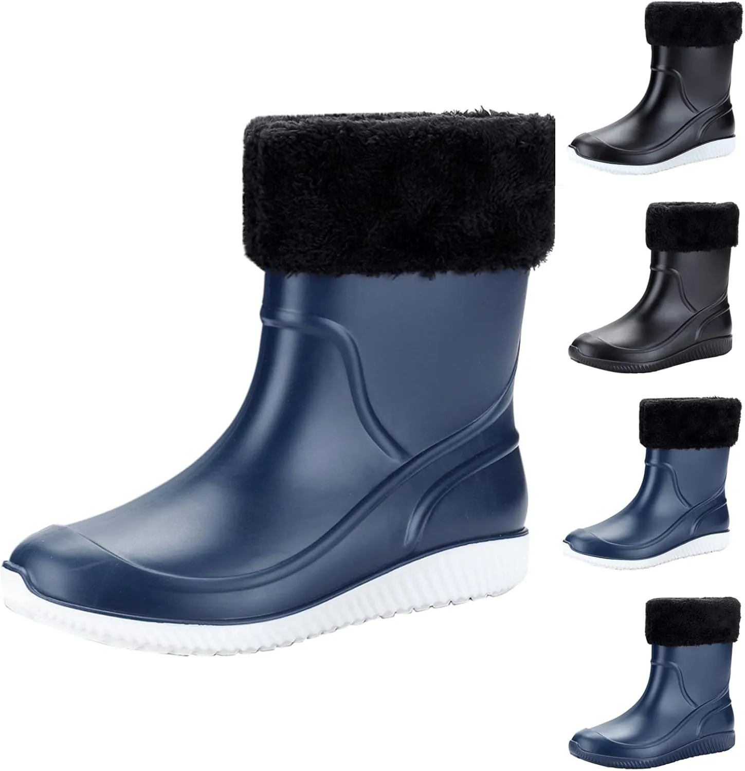 Men's Rain Boots Waterproof Non-Slip Outdoor Work Rubber Boots Fishing Boots For Men Waterproof Ankle Rain Boots