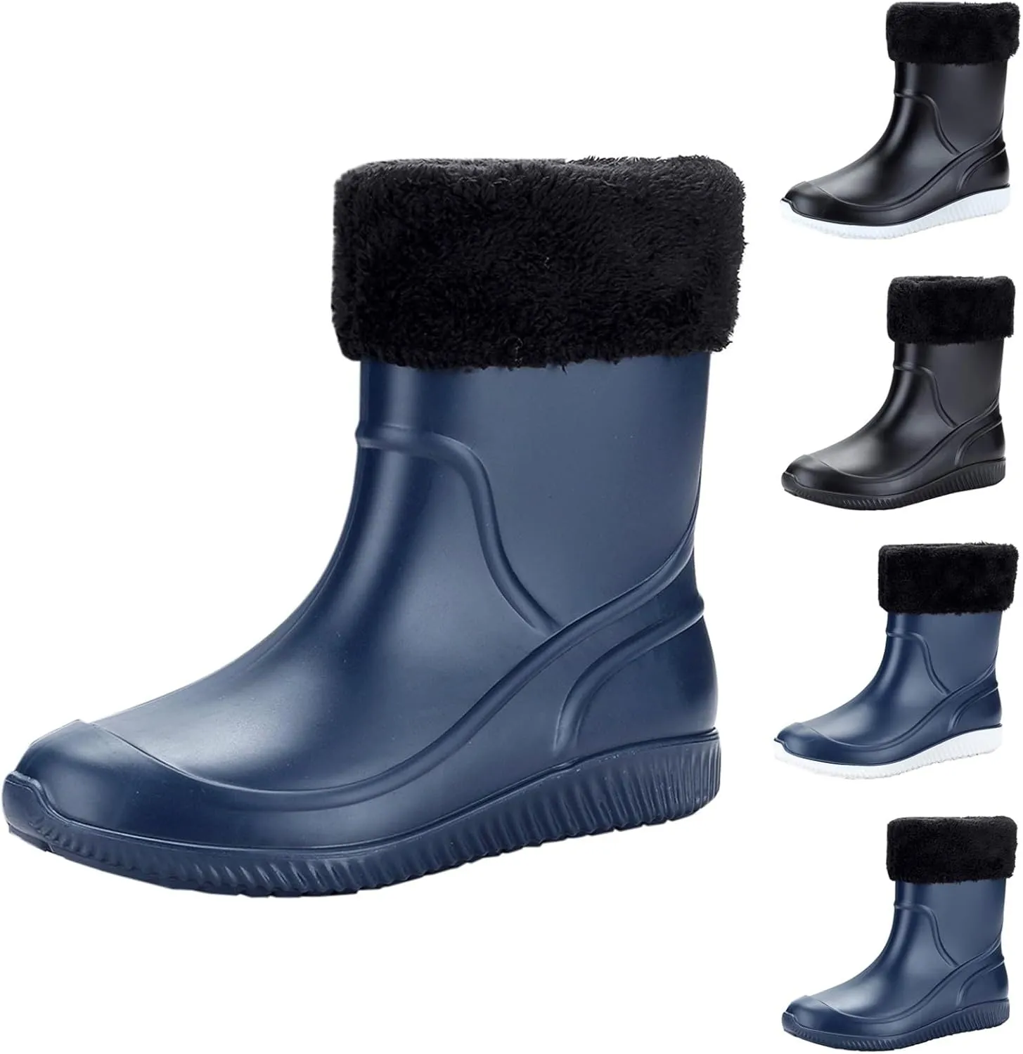 Men's Rain Boots Waterproof Non-Slip Outdoor Work Rubber Boots Fishing Boots For Men Waterproof Ankle Rain Boots