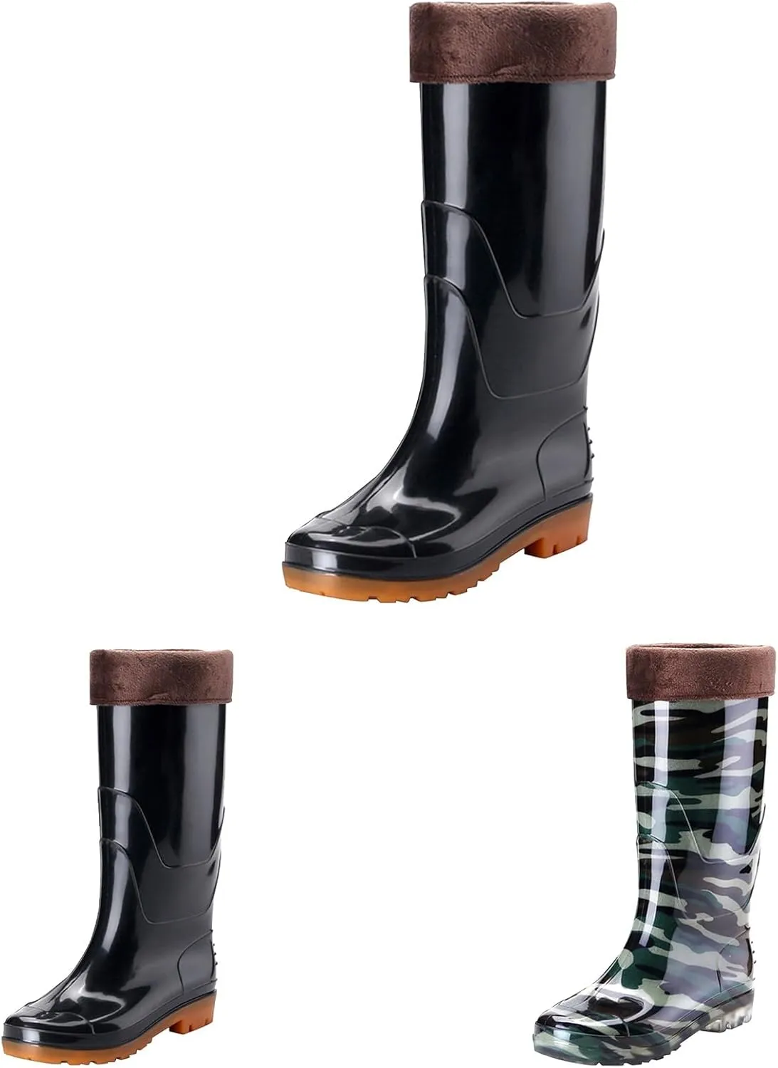 Men's Rubber Boots Waterproof Rain Boots Insulated Boots Mud Boots for Hunting Gardening Yard Chore Working