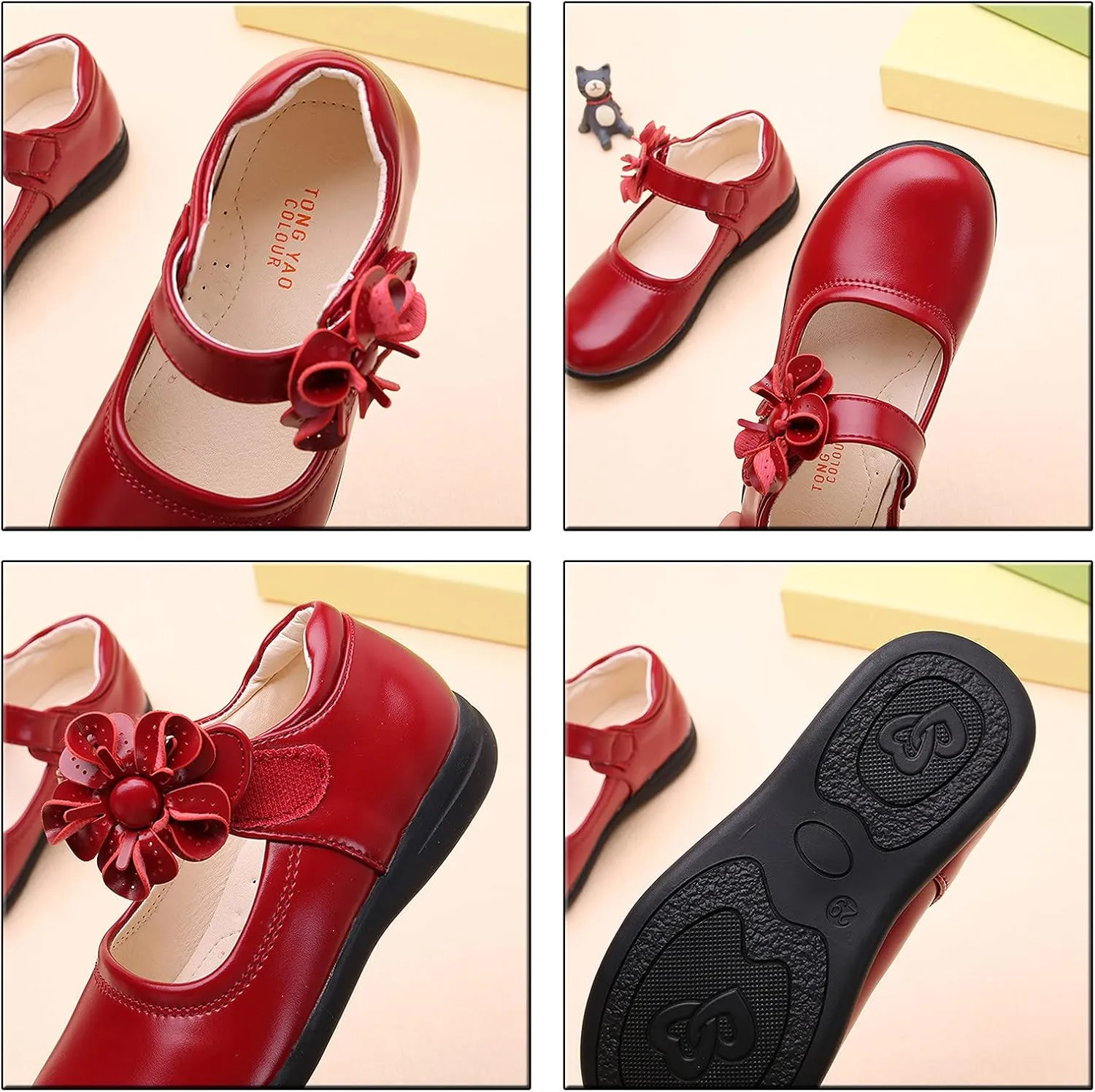 Newborn Shoes for Girls,Children Baby Girls Leather Flower Princess Shoes Soft Dance Shoes Kids Shoes