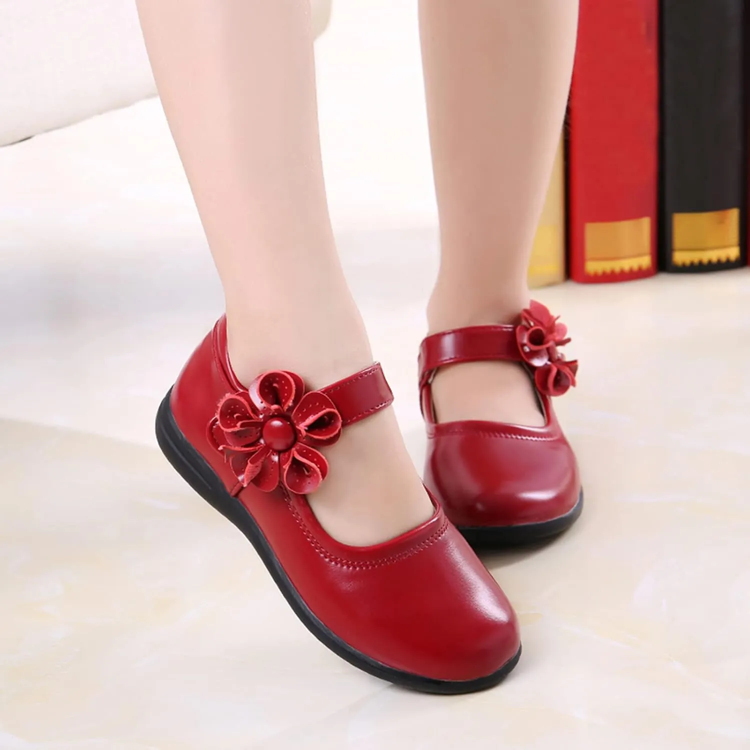 Newborn Shoes for Girls,Children Baby Girls Leather Flower Princess Shoes Soft Dance Shoes Kids Shoes