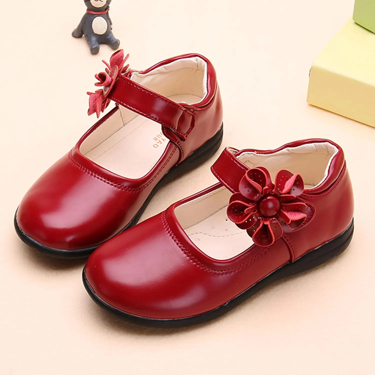 Newborn Shoes for Girls,Children Baby Girls Leather Flower Princess Shoes Soft Dance Shoes Kids Shoes