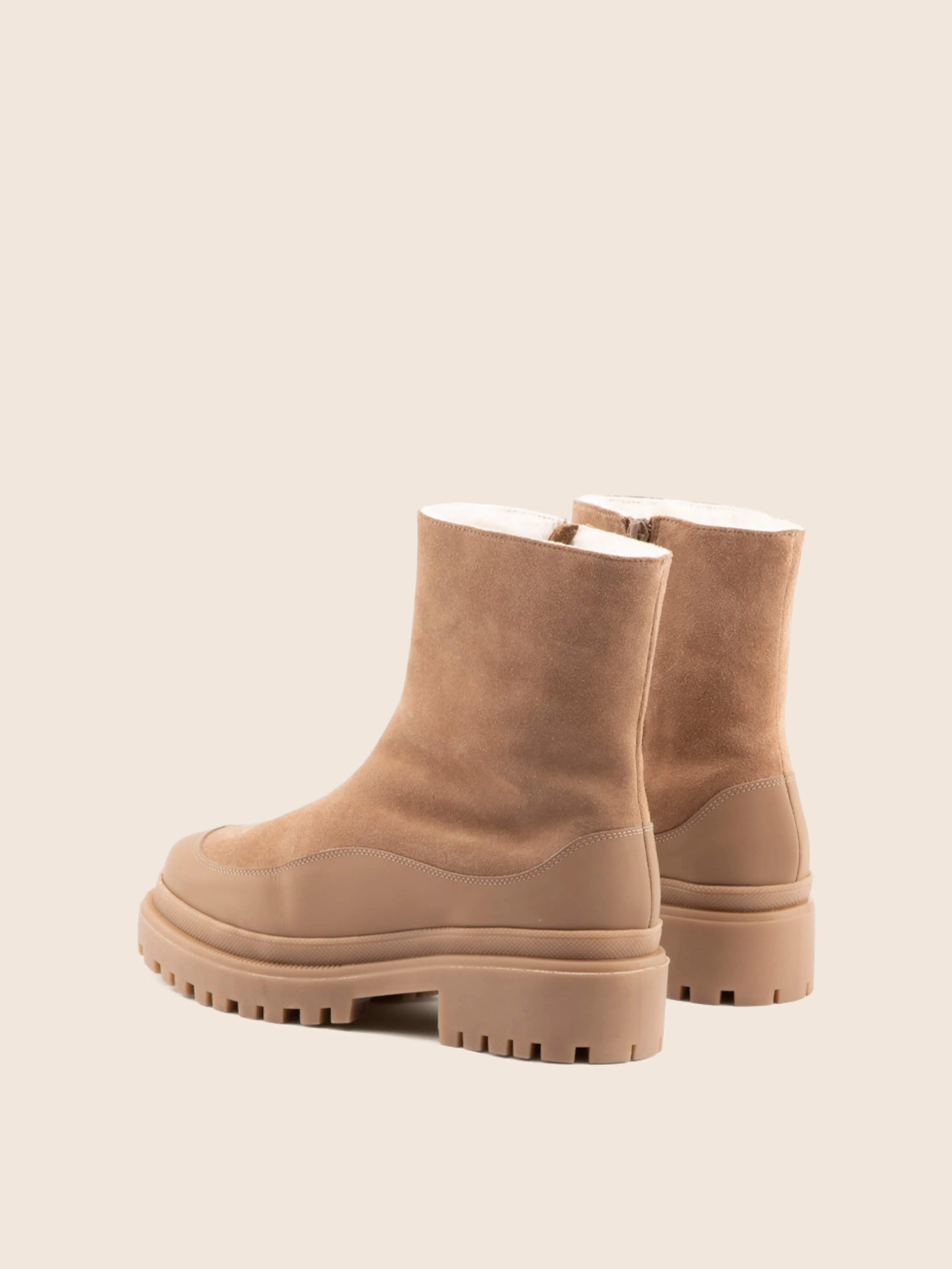 Nisa Womens Tan Lined Boots with Optimal Comfort