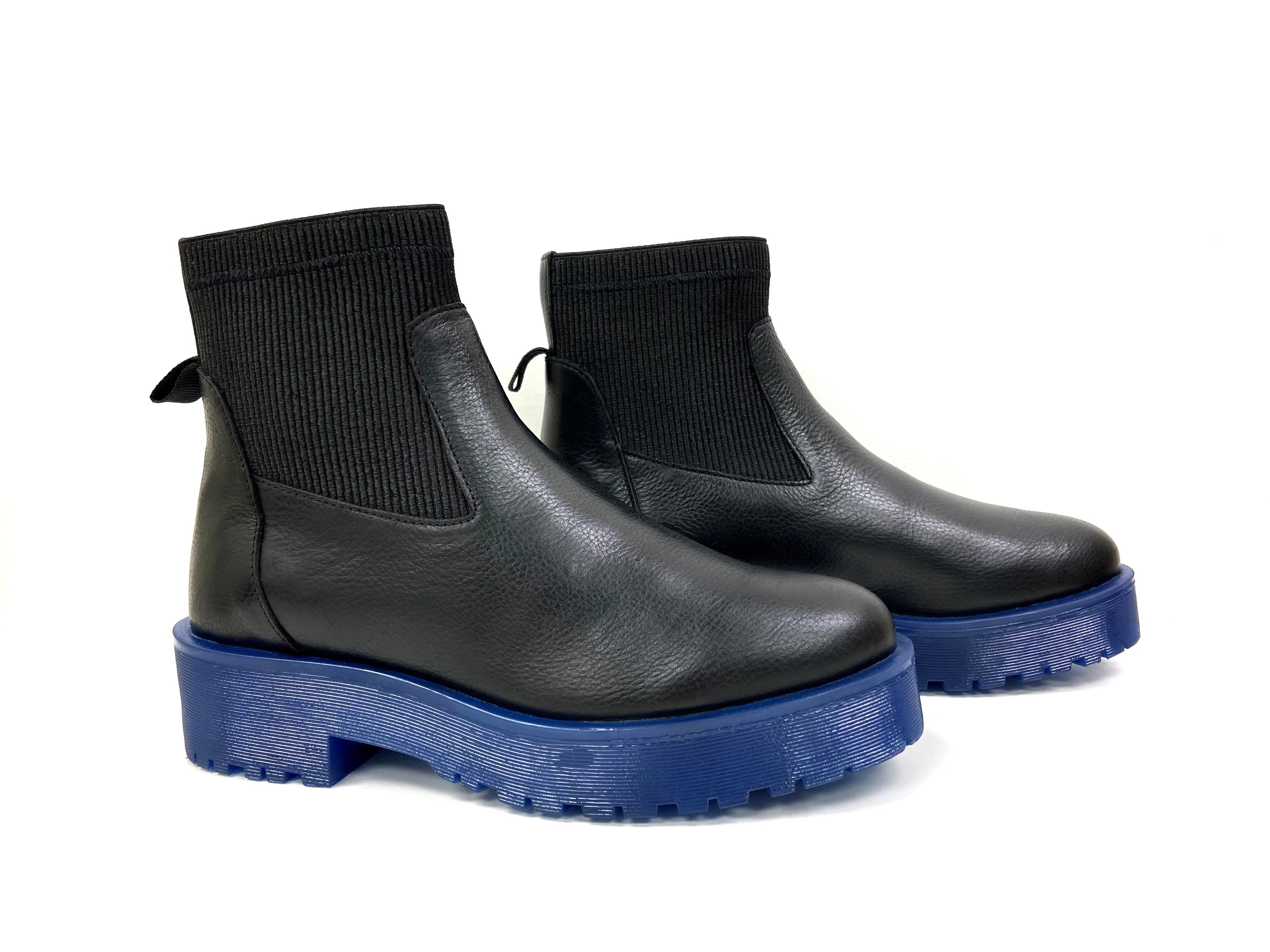 Olivias Elegant Blue Chelsea Platform Shoes