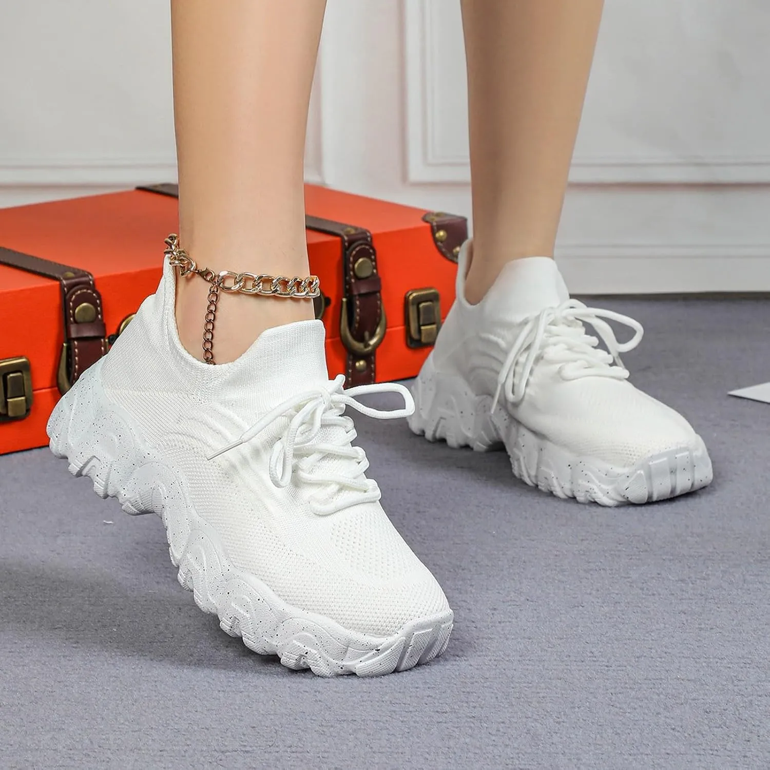 Ortho Pro Shoes for Women,Mesh Breathable Non-Slip Orthopedic Sneakers Wide Width Comfort Nurse Babe Shoes