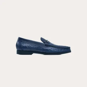 Ostrich Leather Bit Loafers