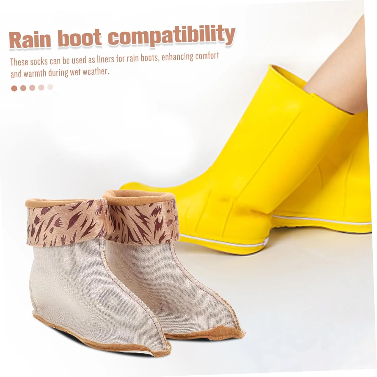 POPETPOP Fleece Socks Boots for Women Boot Warmers for Men Winter Socks Warm Socks for Men Hunter Socks for Rain