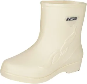 Rain Boots for Men Women Mid-Calf Waterproof Rubber Boots Mens Non-Slip Lightweight Mud Garden Boots Work Boots