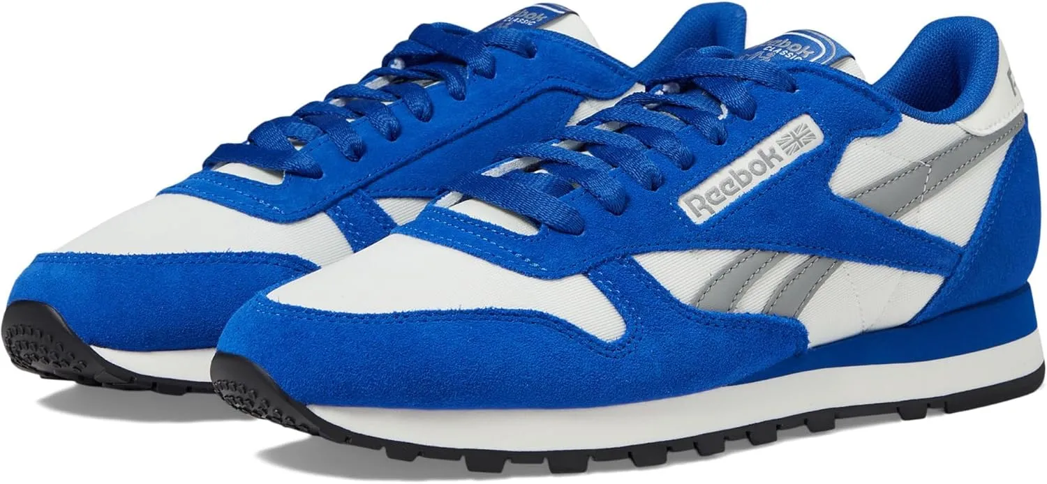 Reebok Unisex Classic Leather Sneakers Legacy, Boundless Blue/Chalk/Grey 3, 8.5 US Men