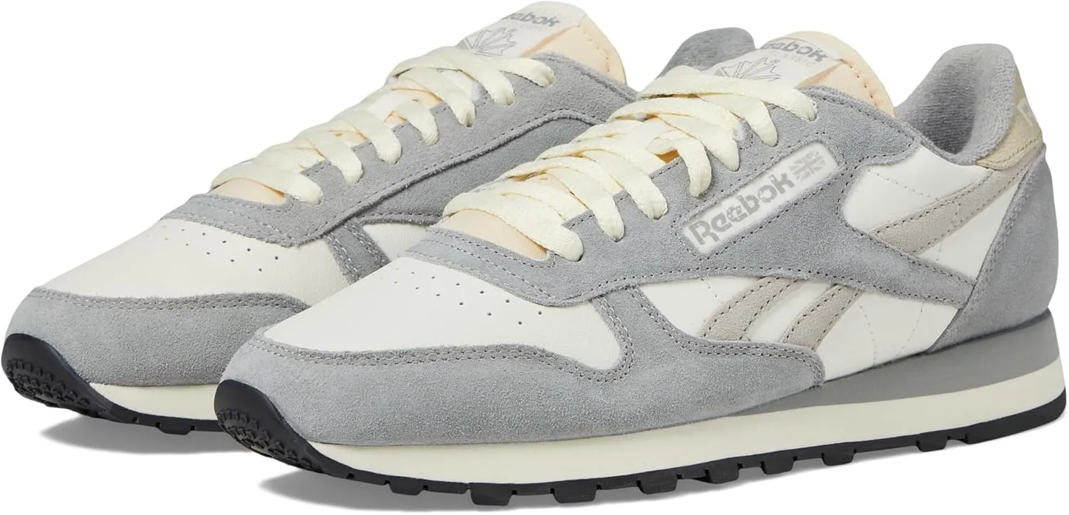 Reebok Unisex Classic Leather Sneakers Legacy, Chalk/Grey 3/Moonstone, 12 US Men