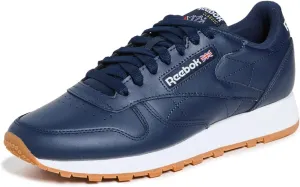 Reebok Unisex Classic Leather Sneakers Legacy, Vector Navy/FTWR White Rubber Gum-03, 14 US Men