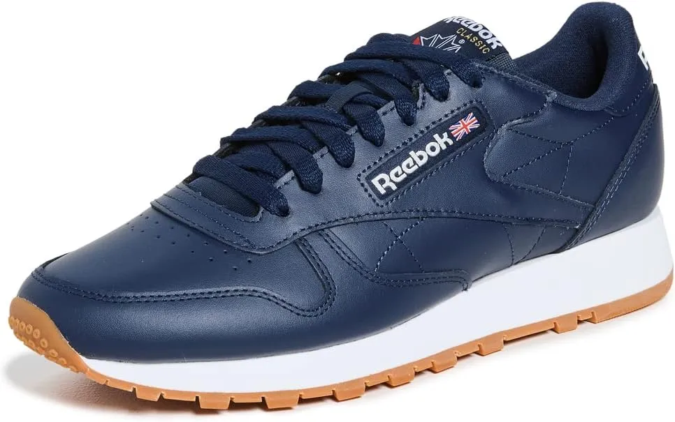 Reebok Unisex Classic Leather Sneakers Legacy, Vector Navy/FTWR White Rubber Gum-03, 14 US Men