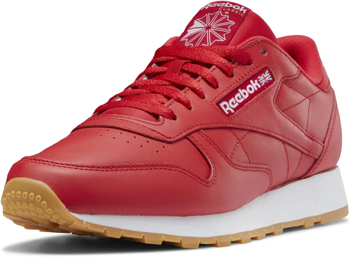 Reebok Unisex Classic Leather Sneakers Legacy, Vector Red/FTWR White Rubber Gum-03, 11.5 US Men