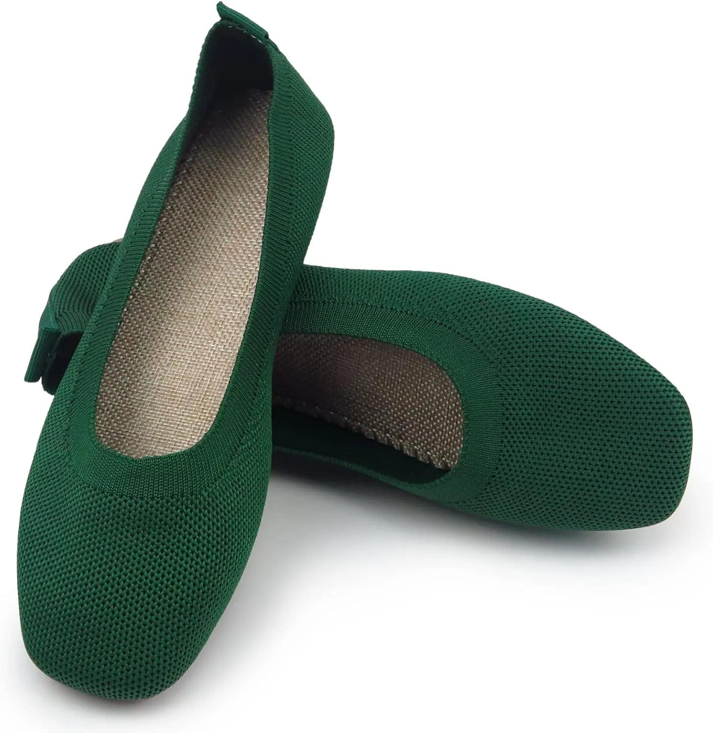 RVROVIC Women Flat Shoes Knitted Lightweight Slip-on Loafers Breathabel Soft Comfortable Ballet Flats