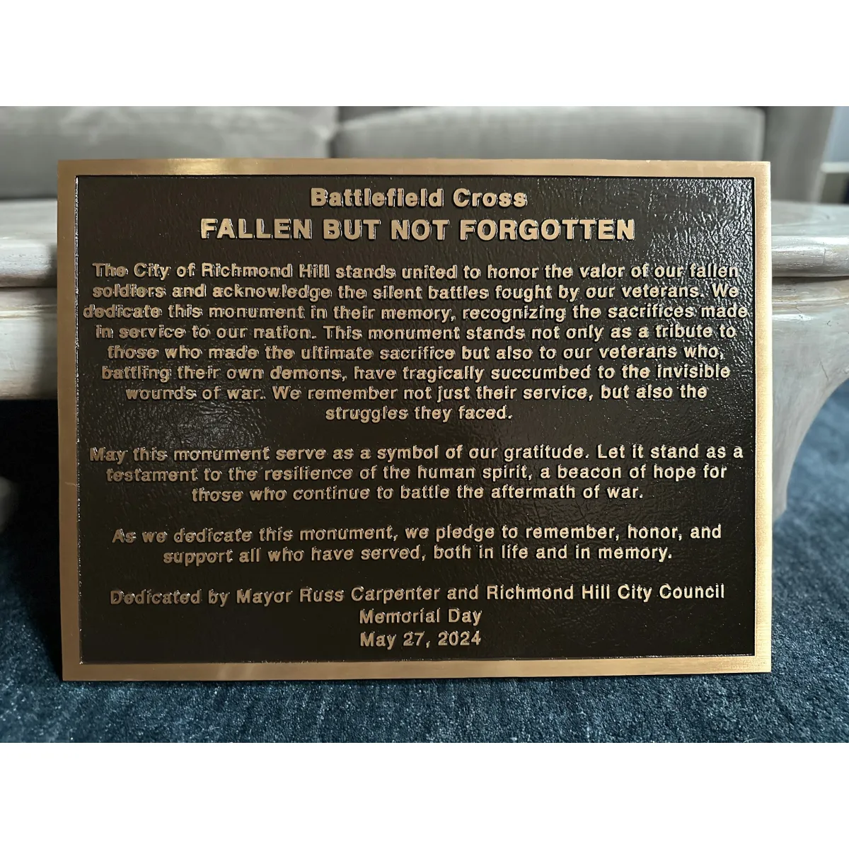Set of Soldier Memorial Plaques