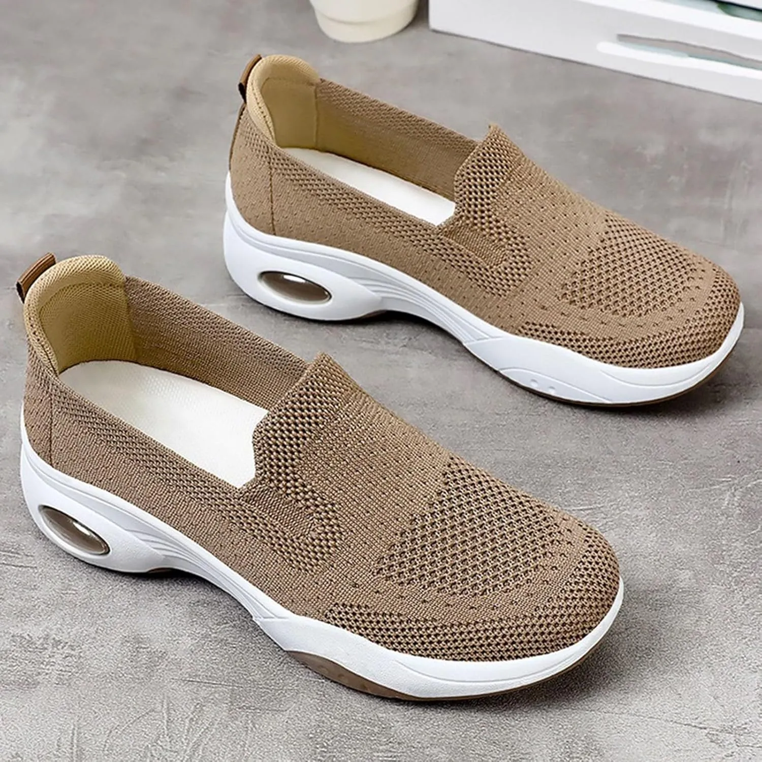 Slip On Sneakers Women Running Shoes Lightweight Tennis Shoes Non Slip Workout Shoes Breathable Walking Womens Sneakers