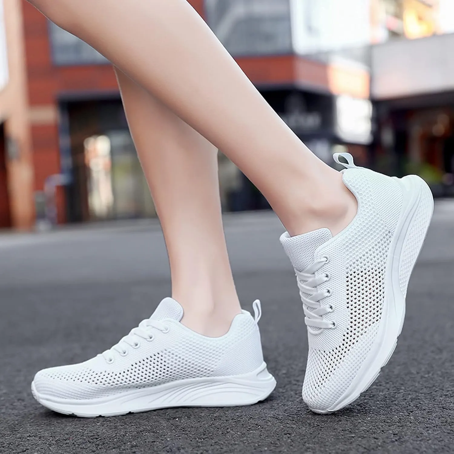 Sneakers for Women Walking Shoes Casual Lace Up Running Shoes for Men Slip On Men's Casual Shoes White Sneakers Platform Tennis Shoe Cross Trainer Shoe