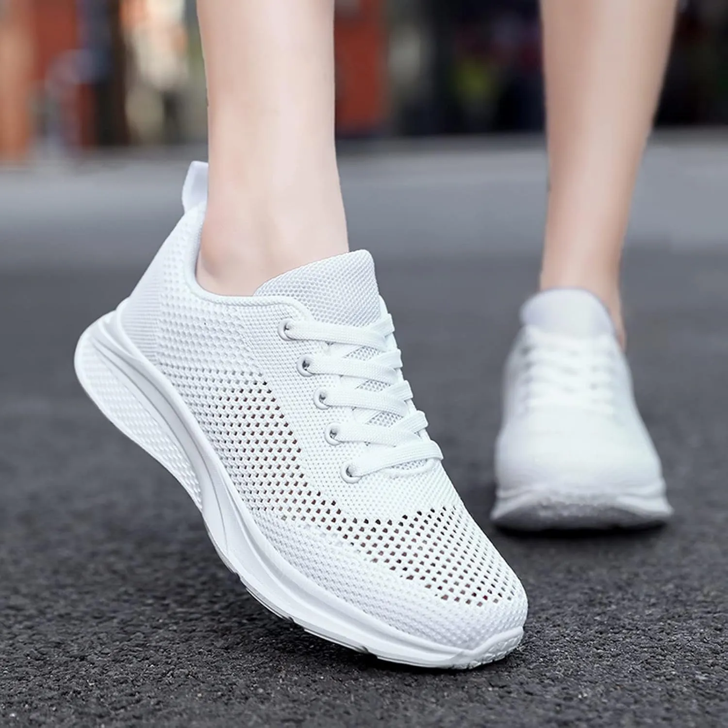 Sneakers for Women Walking Shoes Casual Lace Up Running Shoes for Men Slip On Men's Casual Shoes White Sneakers Platform Tennis Shoe Cross Trainer Shoe