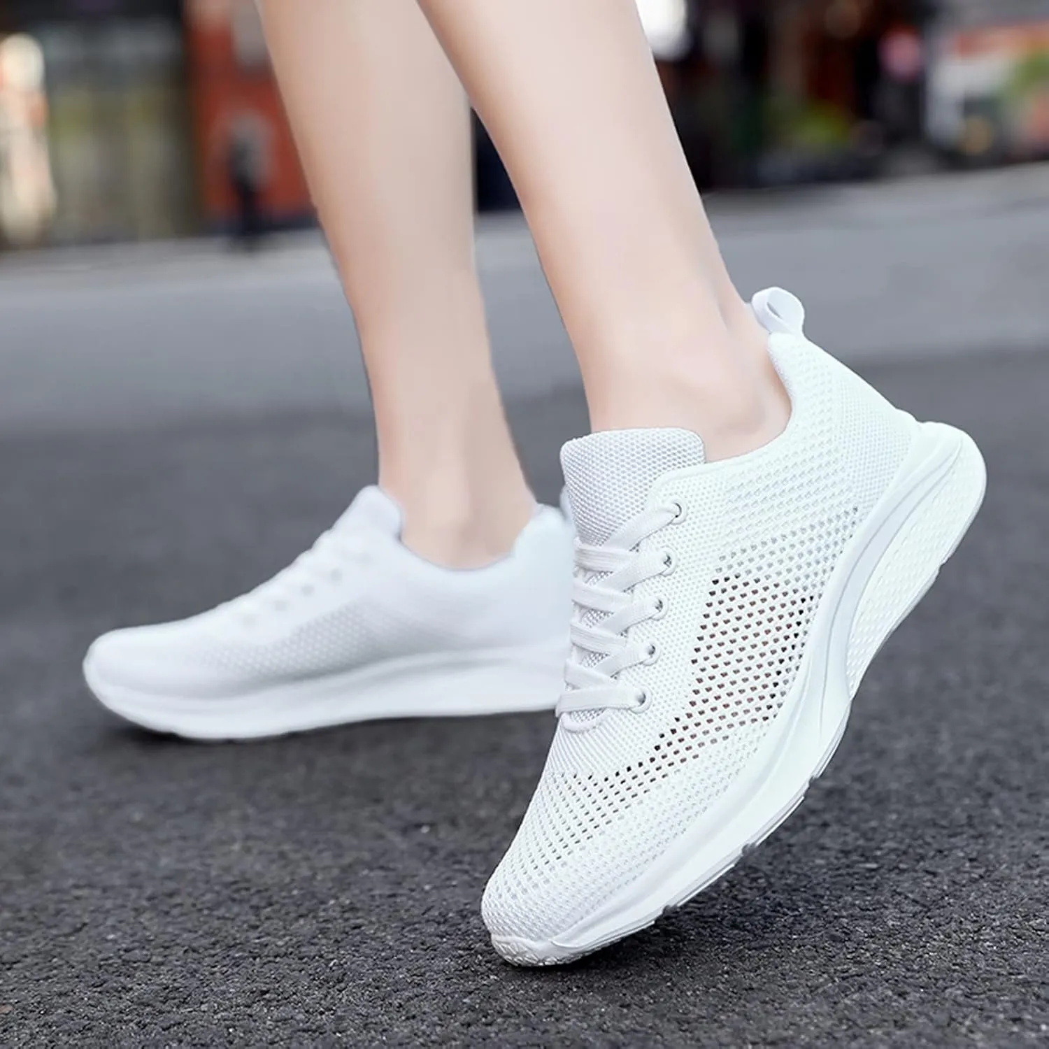 Sneakers for Women Walking Shoes Casual Lace Up Running Shoes for Men Slip On Men's Casual Shoes White Sneakers Platform Tennis Shoe Cross Trainer Shoe