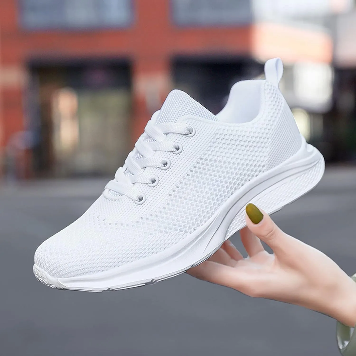 Sneakers for Women Walking Shoes Casual Lace Up Running Shoes for Men Slip On Men's Casual Shoes White Sneakers Platform Tennis Shoe Cross Trainer Shoe