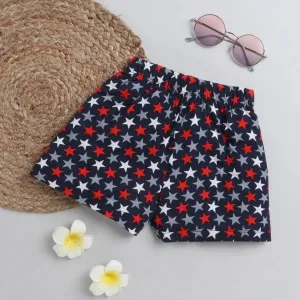 Stars Printed Shorts - Navy