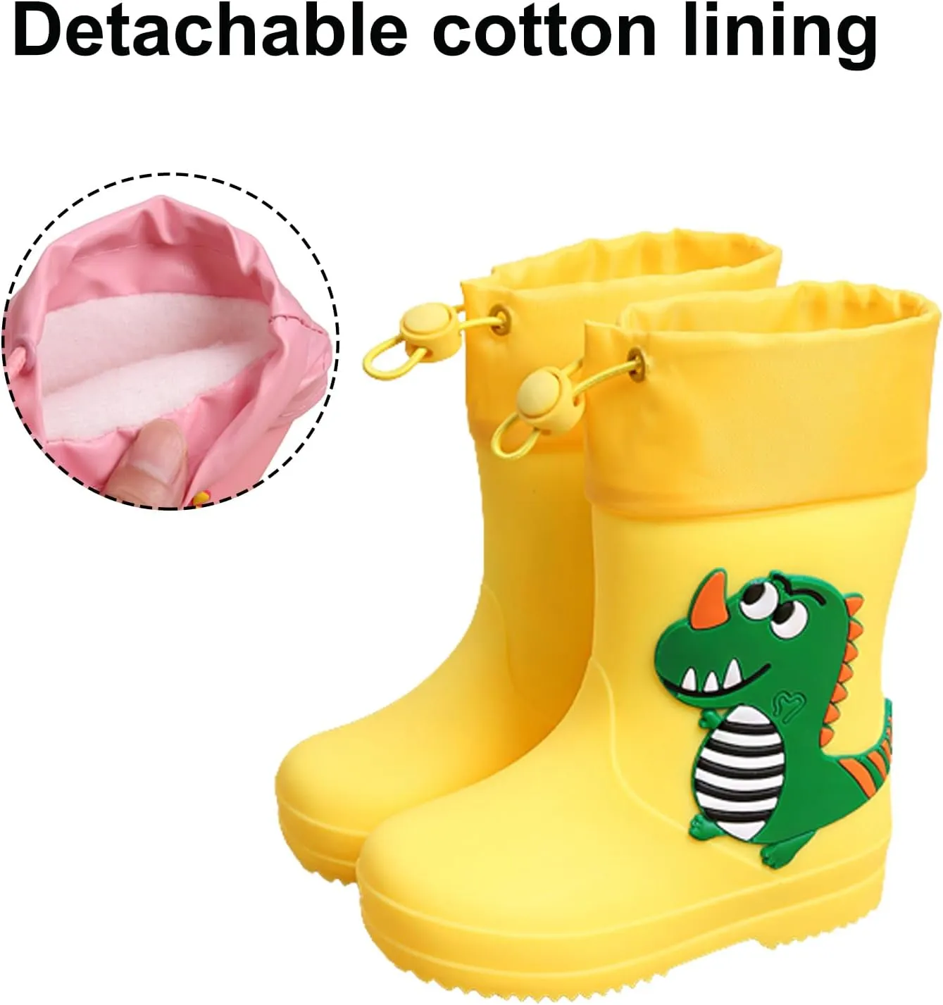 Unisex Kids Rain Boots Waterproof Rubber Kids Rain Boots for Girls and Boys Rubber Rain Boots for Children